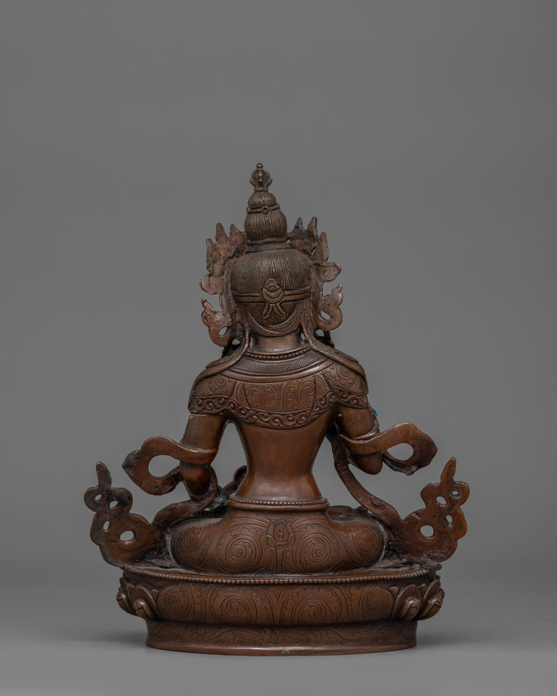 Handcrafted Vajrasattva Buddhist Sculpture | The Buddhist Deity of Purification