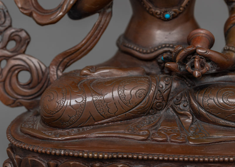 Handcrafted Vajrasattva Buddhist Sculpture | The Buddhist Deity of Purification