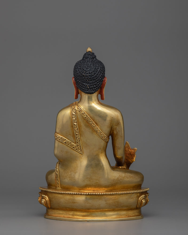 Sacred Bhaisajyaguru Figurine for Healing  | Handcrafted in 24K Gold Gilding