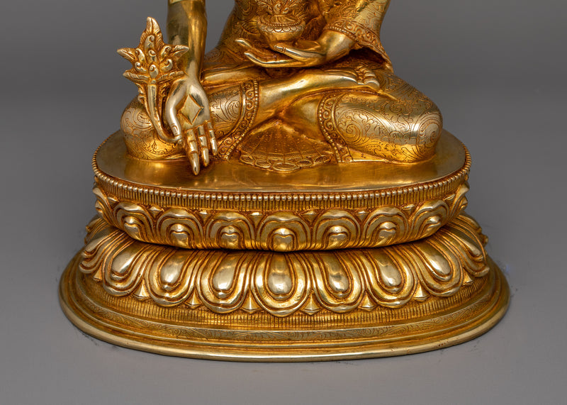 Spiritual Healing Medicine Buddha Statue | Traditional Buddhist Artwork