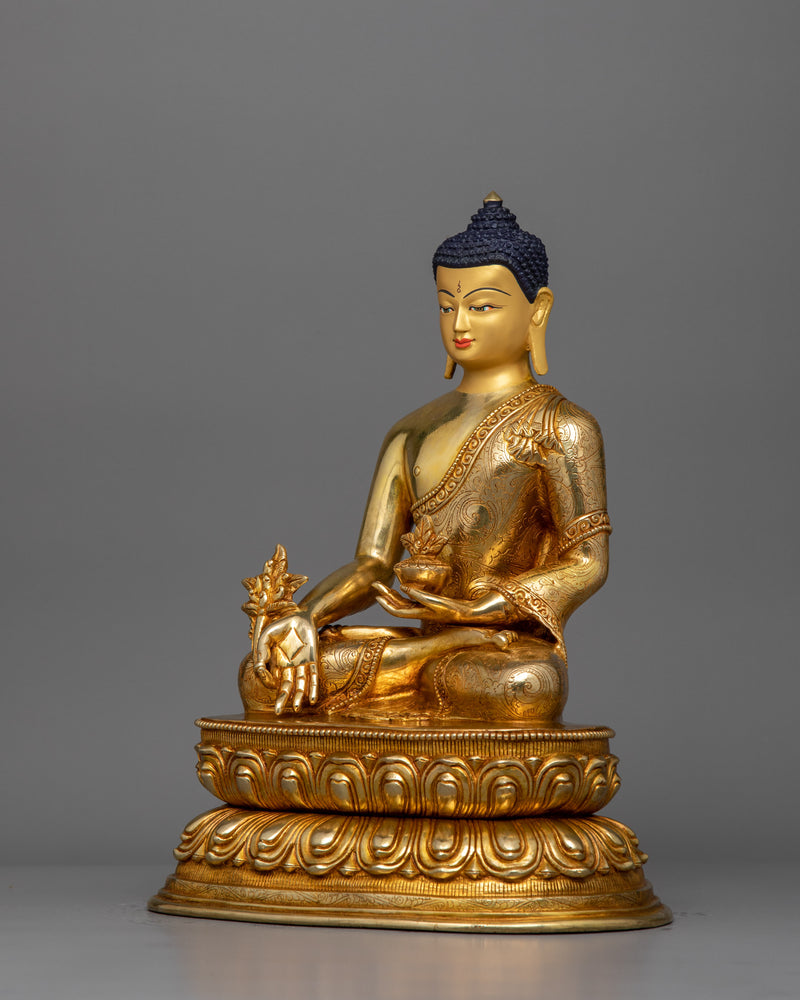 Spiritual Healing Medicine Buddha Statue | Traditional Buddhist Artwork