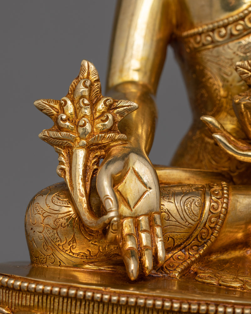 Spiritual Healing Medicine Buddha Statue | Traditional Buddhist Artwork