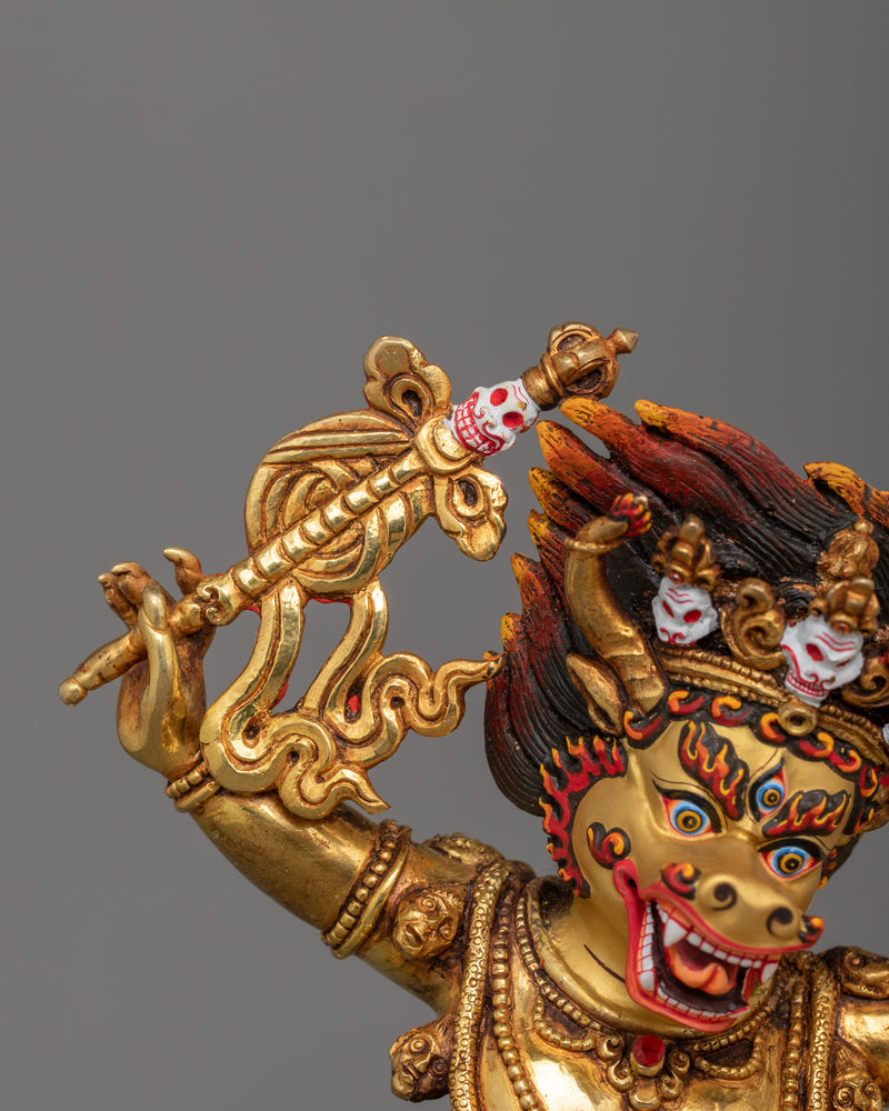 Wrathful Deity Yama Dharmaraja Figurine | Embodiment of Compassion