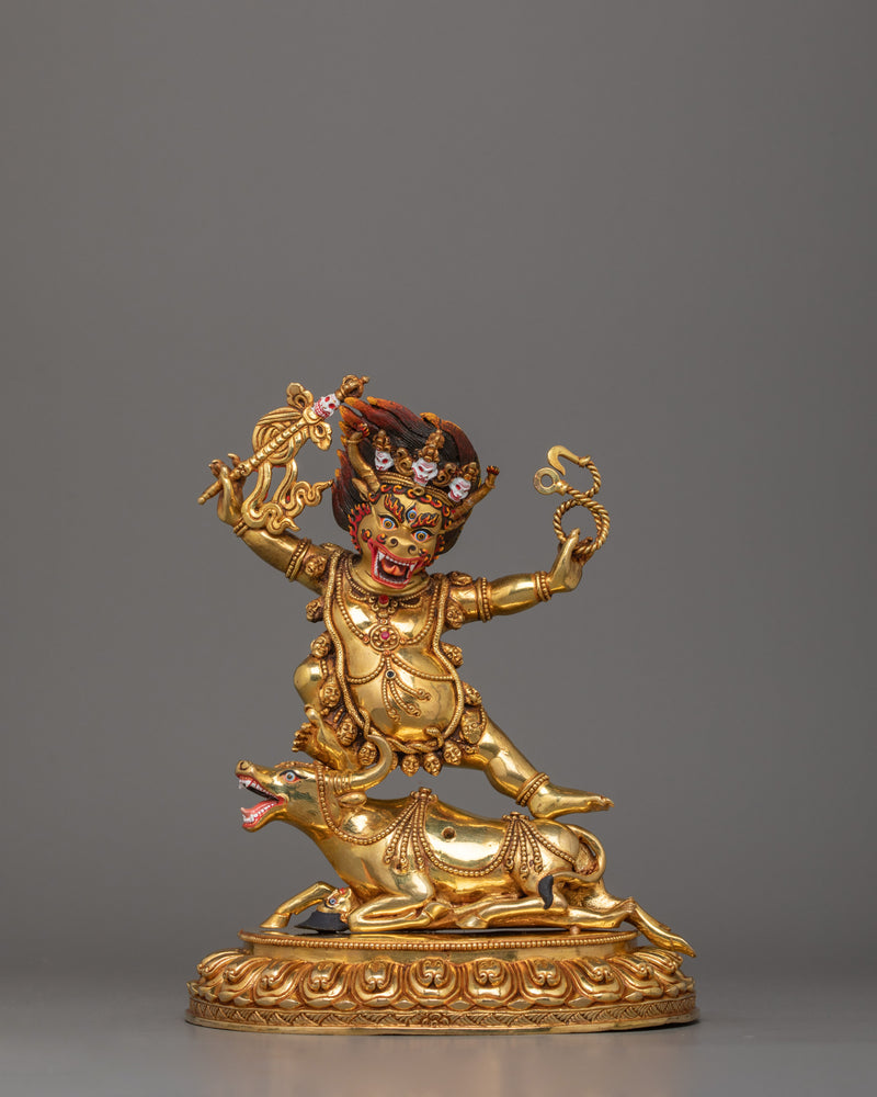 Wrathful Deity Yama Dharmaraja Figurine | Embodiment of Compassion