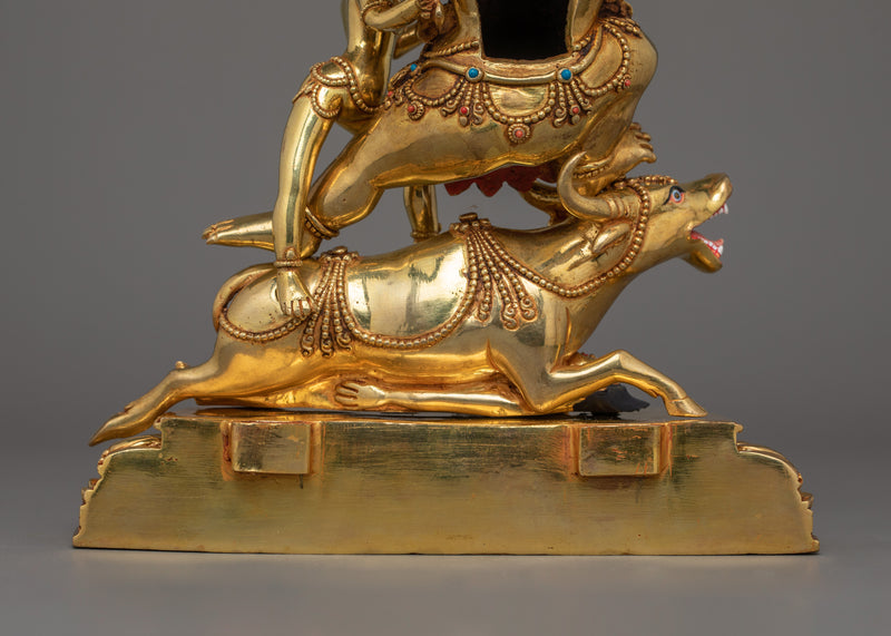 Wrathful Deity Yama Dharmaraja Figurine | Embodiment of Compassion