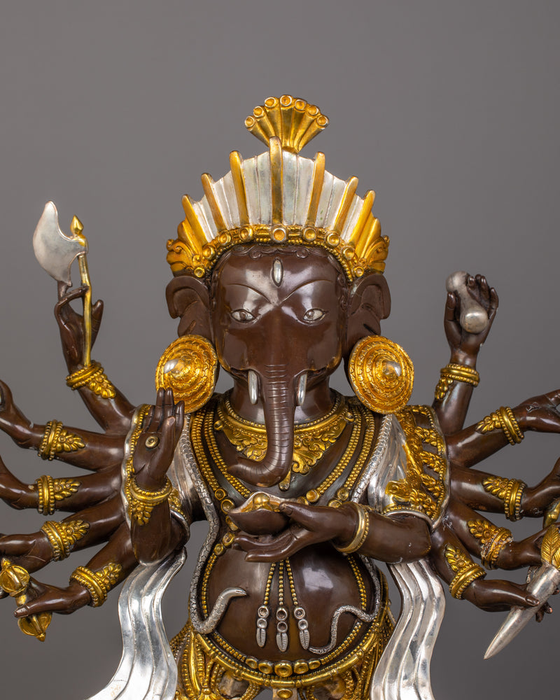 Hindu God Ganesh Statue | Sacred Zen Altar Decor Artwork