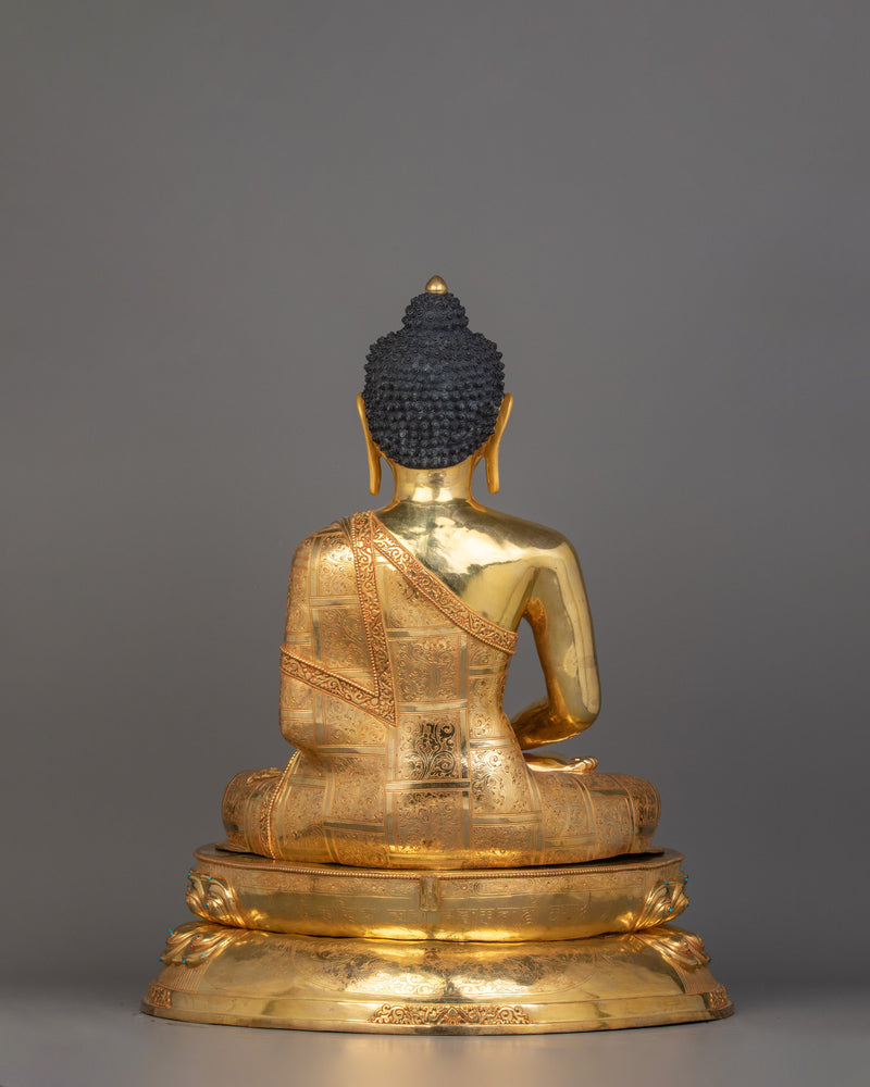 Pure Land Buddha Amitabha Statue With Halo | Guide to Enlightenment and Peace