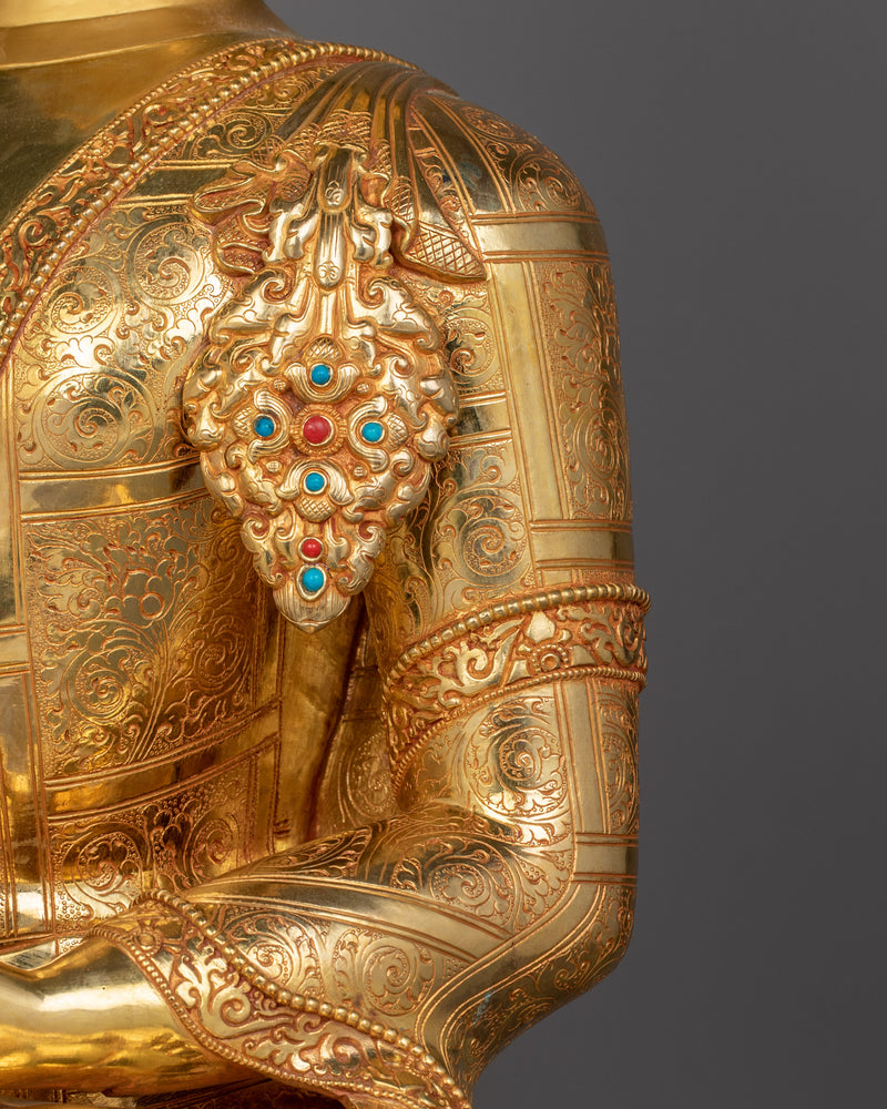 Pure Land Buddha Amitabha Statue With Halo | Guide to Enlightenment and Peace