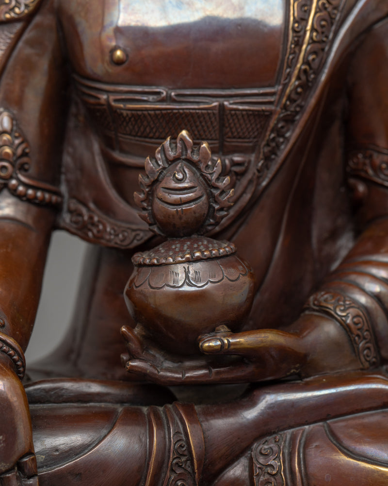 Tibetan Ratnasambhara Buddha Sculpture | The Jewel-Born Buddha Figurine