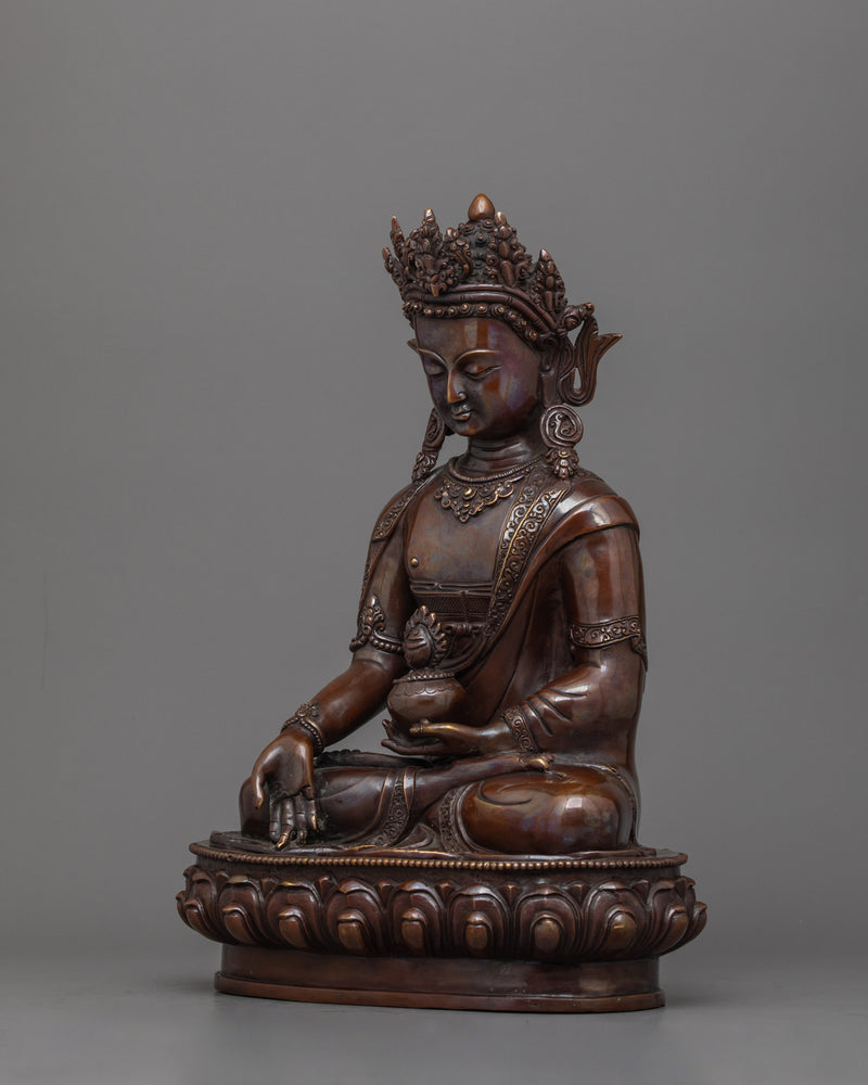 Tibetan Ratnasambhara Buddha Sculpture | The Jewel-Born Buddha Figurine