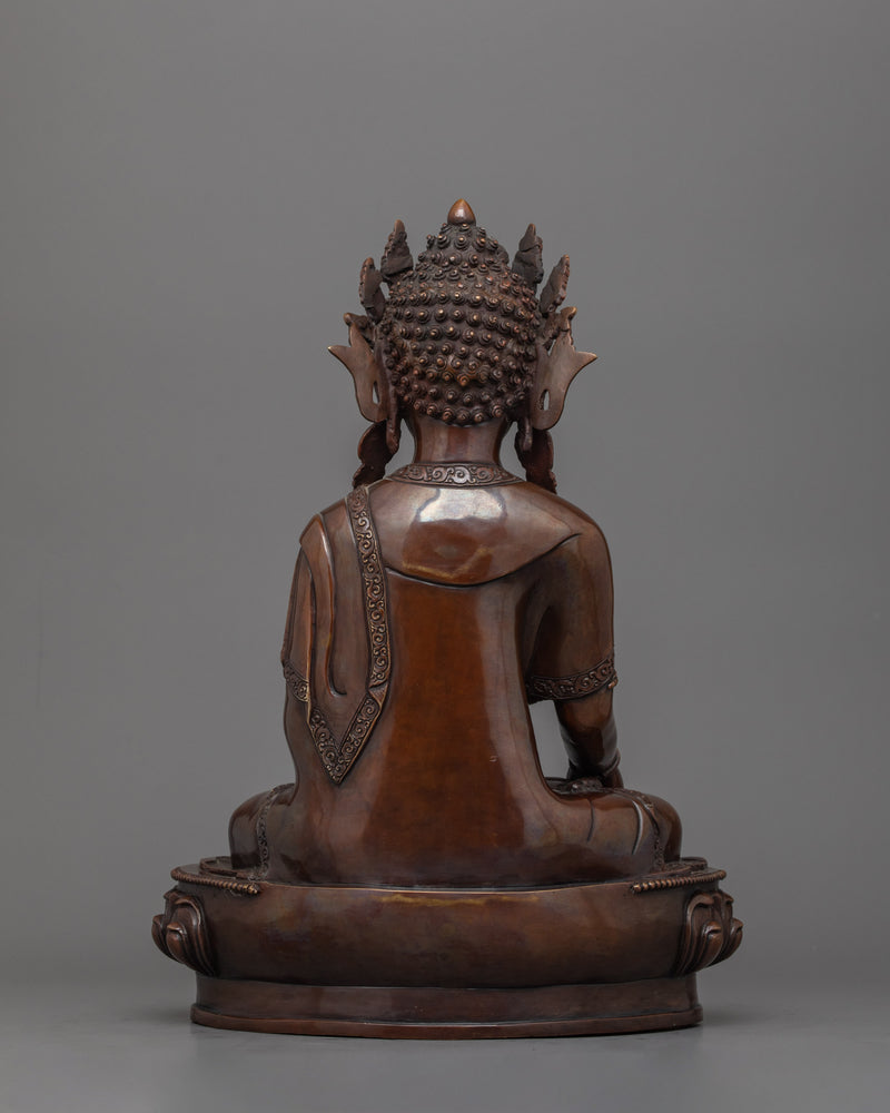 Tibetan Ratnasambhara Buddha Sculpture | The Jewel-Born Buddha Figurine