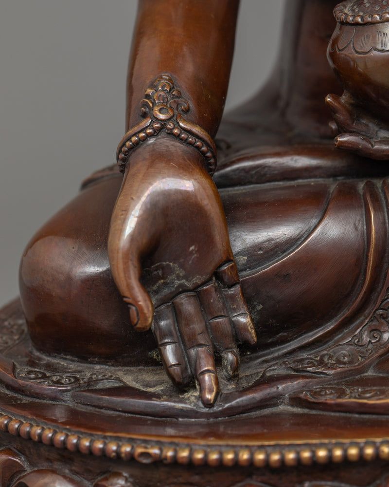 Tibetan Ratnasambhara Buddha Sculpture | The Jewel-Born Buddha Figurine