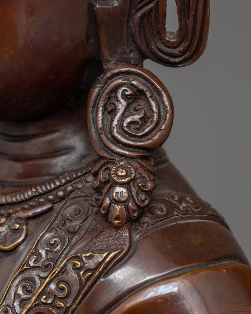 Tibetan Ratnasambhara Buddha Sculpture | The Jewel-Born Buddha Figurine