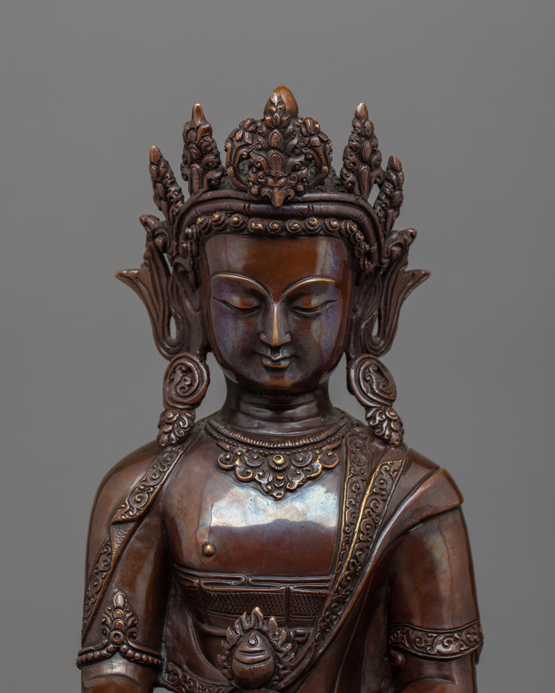 Tibetan Ratnasambhara Buddha Sculpture | The Jewel-Born Buddha Figurine