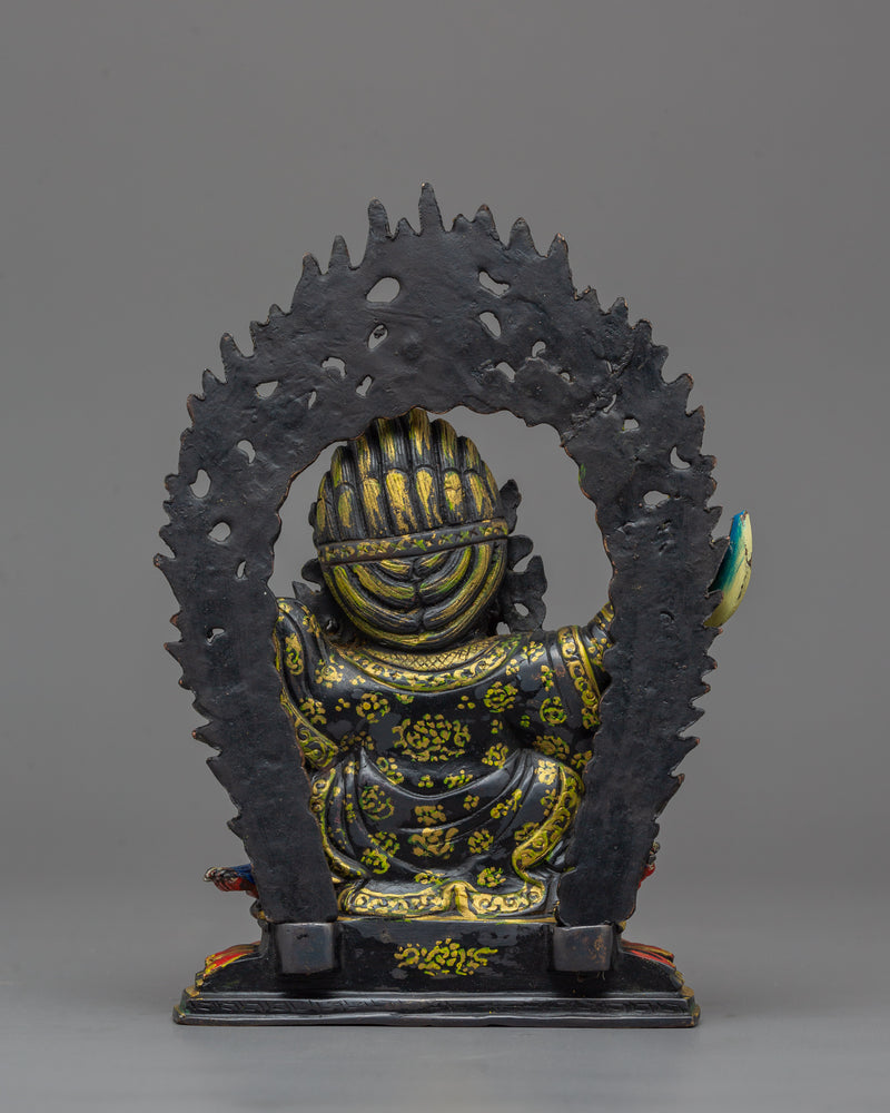 Mahakala Bernakchen Wrathful Protector Figurine | Sacred Deity for Shrine Decor