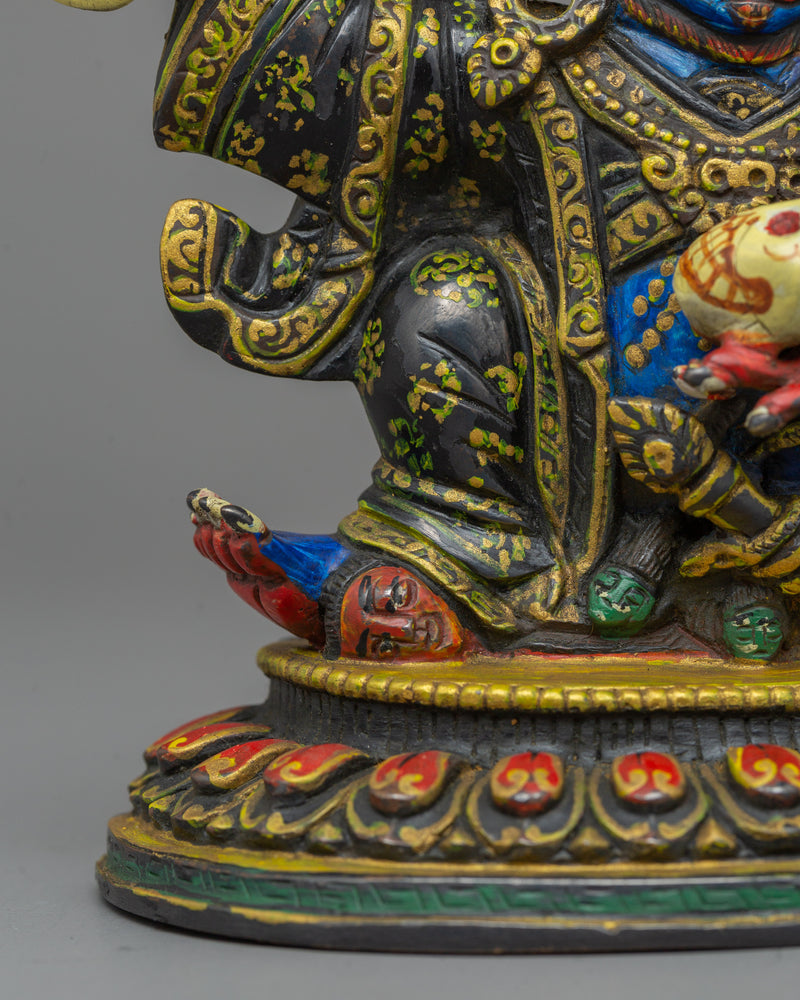 Mahakala Bernakchen Wrathful Protector Figurine | Sacred Deity for Shrine Decor