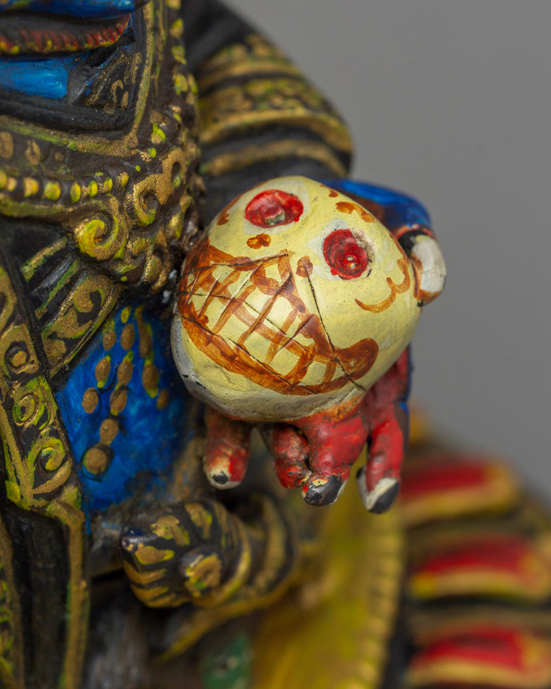 Mahakala Bernakchen Wrathful Protector Figurine | Sacred Deity for Shrine Decor