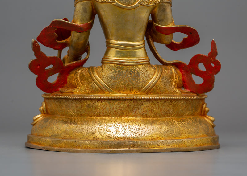 Kshitigarbha Earth Store Bodhisattva Sculpture | Handmade Himalayan Buddhist Sculpture