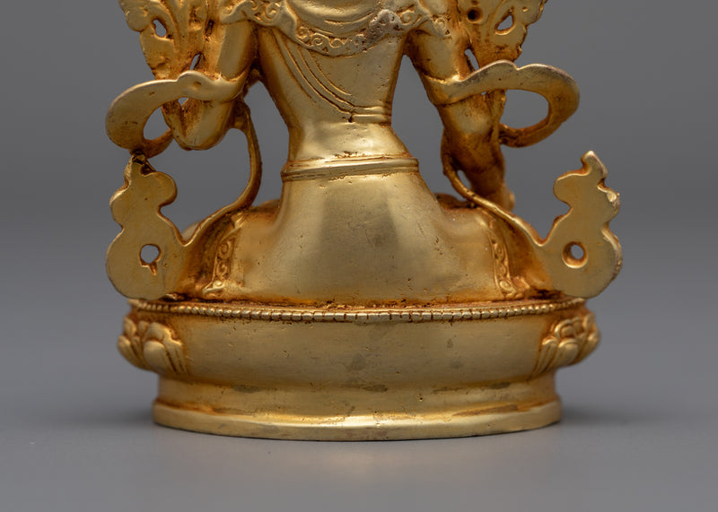 11cm Gold Electroplated White Tara | Goddess of Health and Healing