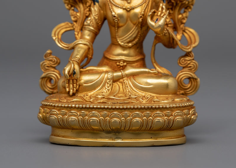 11cm Gold Electroplated White Tara | Goddess of Health and Healing