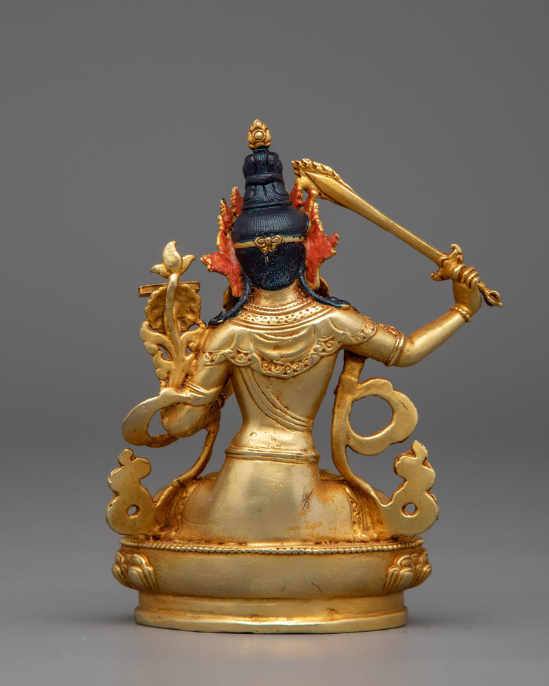 Manjushri Deity of Wisdom and Clarity Figurine | Sculpture of Buddhist Bodhisattva