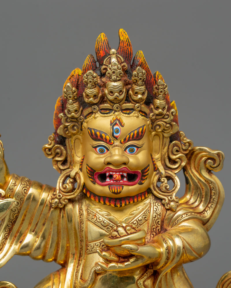 Wrathful Mahakala Bernagchen Statue | Sacred Mahakala Protector Buddhist Deity