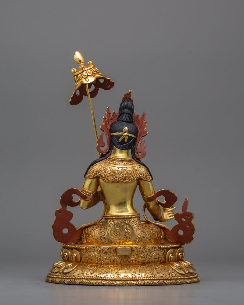 Traditional Dukar Golden Statue | Goddess of the White Parasol