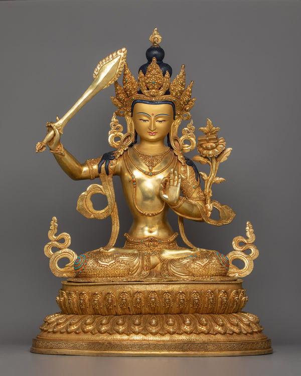 tibetan-bodhisattva-manjushri-wisdom-deity