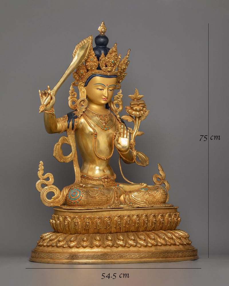 tibetan-bodhisattva-manjushri-wisdom-deity