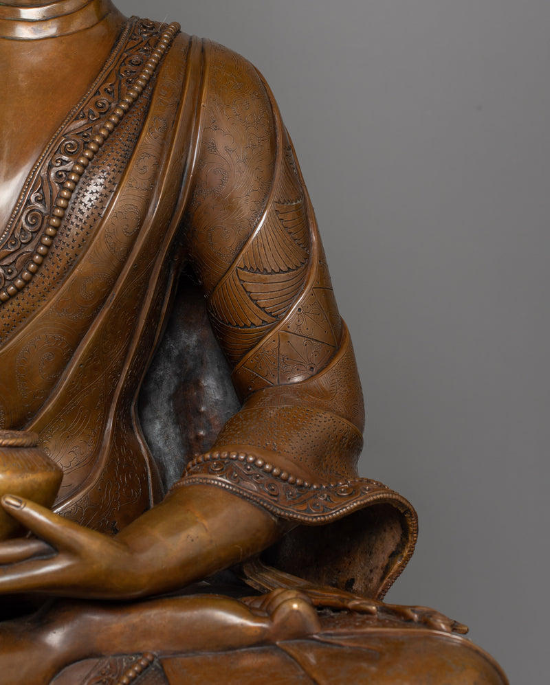 Oxidized 24.8 Inches Amitabha Buddha Statue | The Buddha of Infinite Light