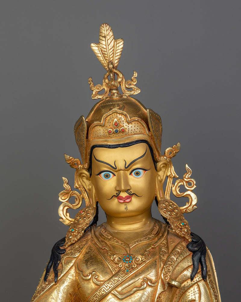 Tantric Buddhist Vajra Master Padmasambhava Statue | Revered Deity Guru Rinpoche