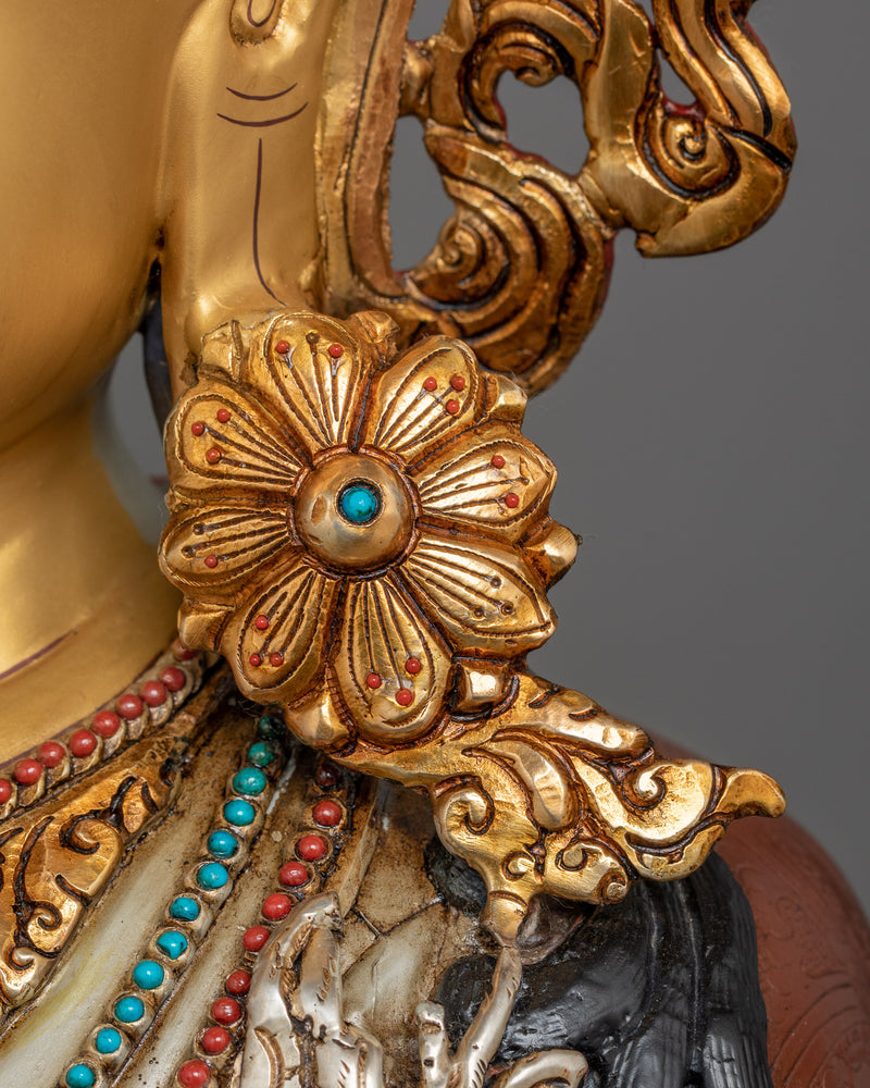 Handcrafted Chenrezig Statue With Sacred Halo | The Symbol of Infinite Compassion