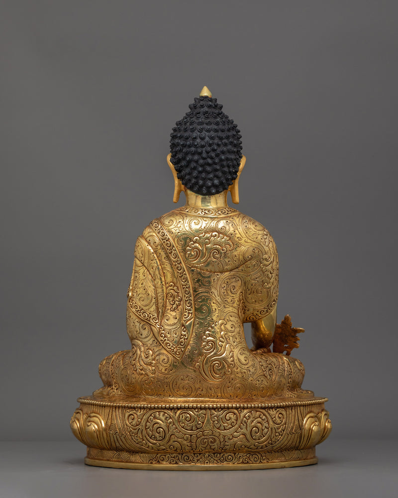 Handmade Healing Buddha Bhaisajyaguru Figurine | Sangye Menla Lord of Medicine