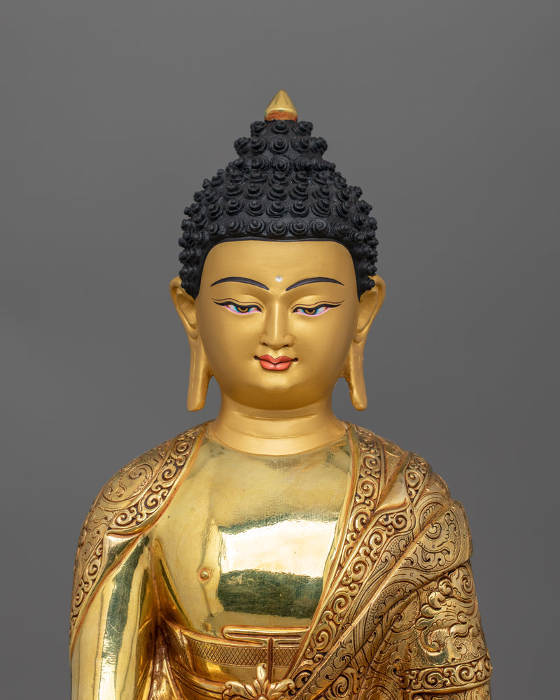 Handmade Healing Buddha Bhaisajyaguru Figurine | Sangye Menla Lord of Medicine