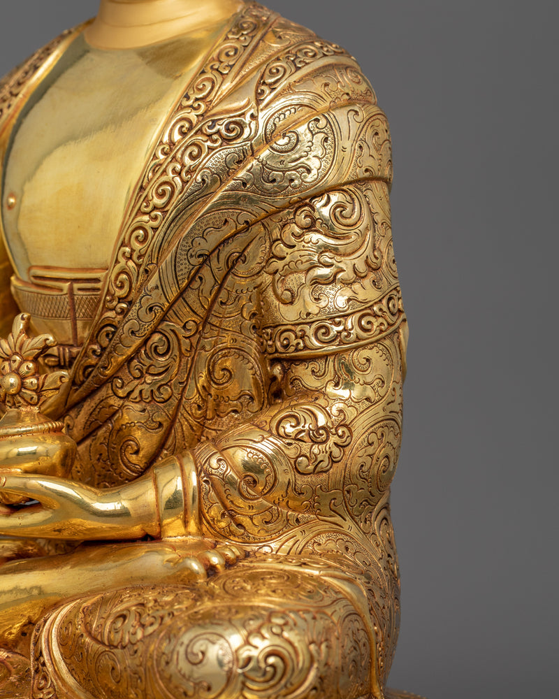 Handmade Healing Buddha Bhaisajyaguru Figurine | Sangye Menla Lord of Medicine