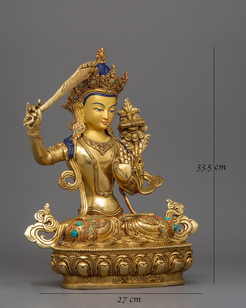 wisdom-god-manjushri-statue