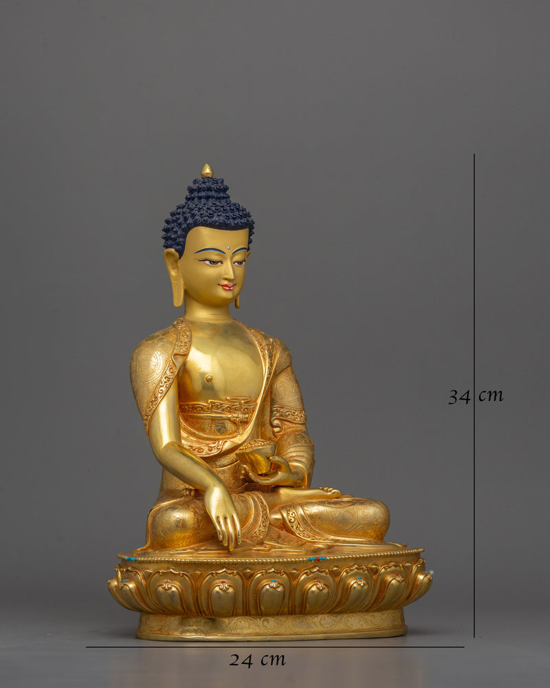 Buddhist Meditating Shakyamuni Buddha Sculpture