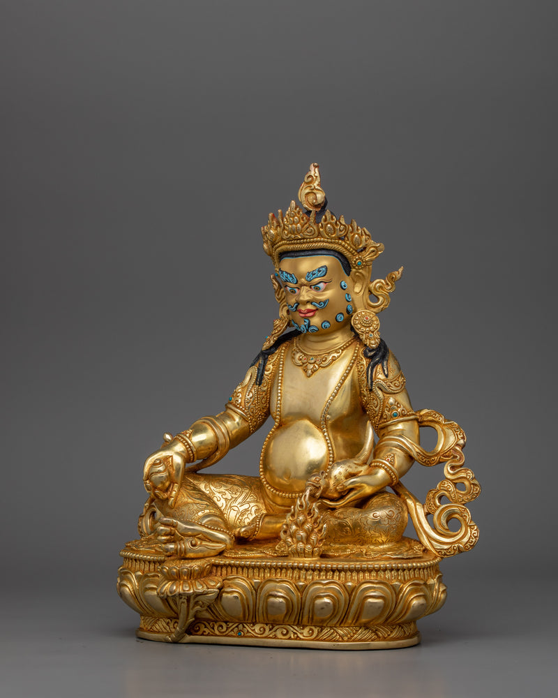 Buddhist Statue of Dzambhala | 24k Gold Gilded Artwork