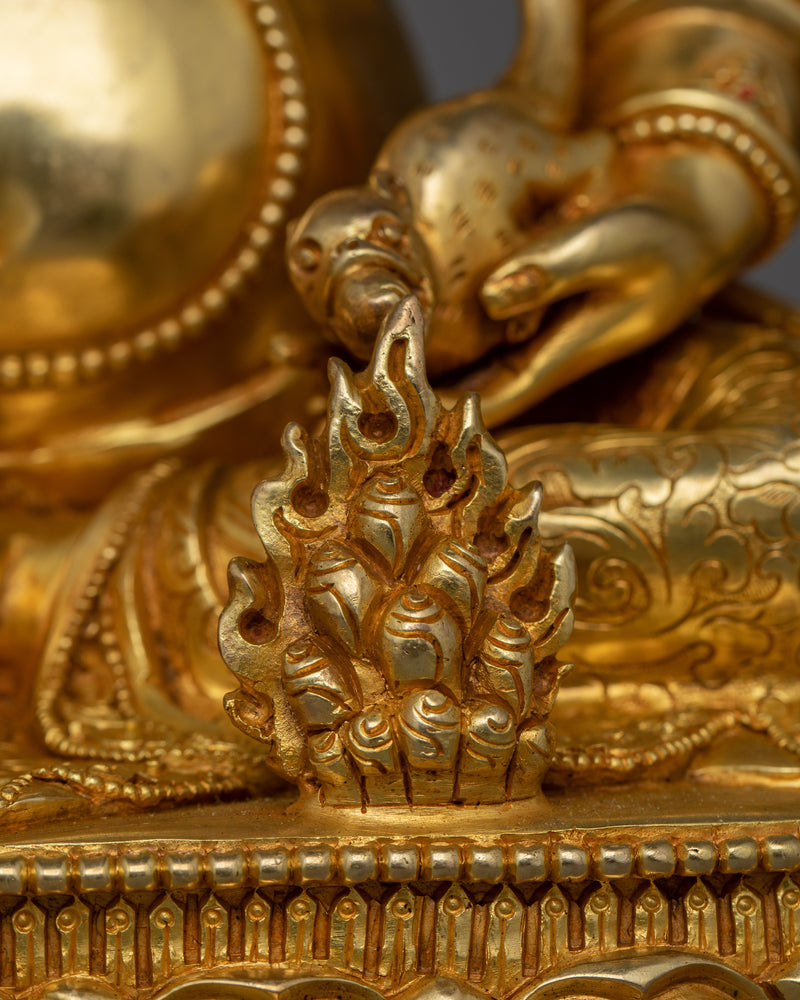 Buddhist Statue of Dzambhala | 24k Gold Gilded Artwork