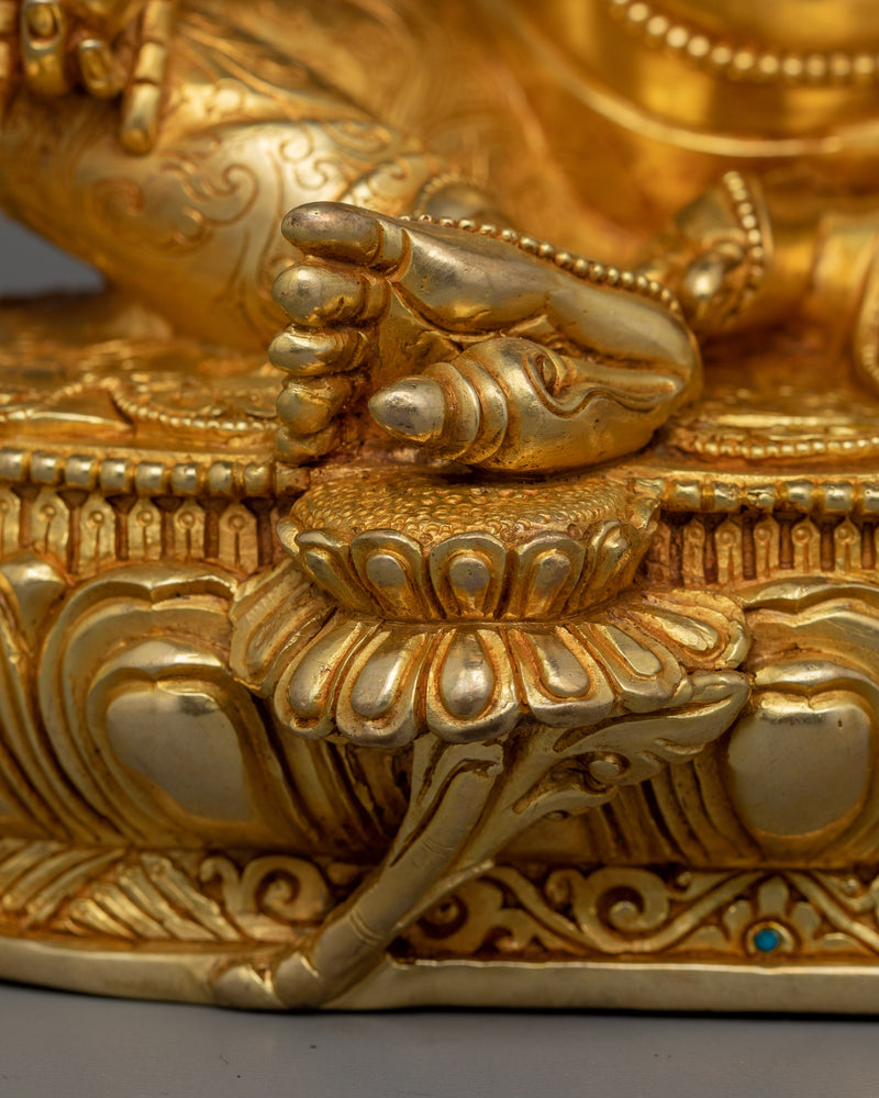 Buddhist Statue of Dzambhala | 24k Gold Gilded Artwork