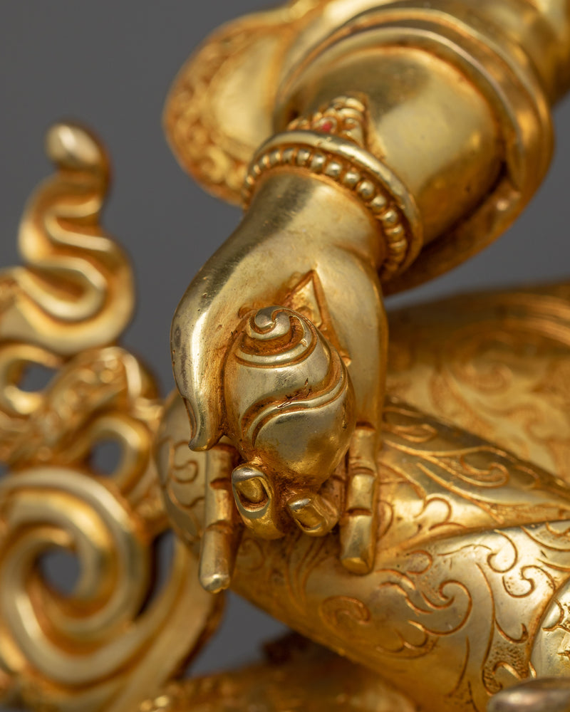 Buddhist Statue of Dzambhala | 24k Gold Gilded Artwork