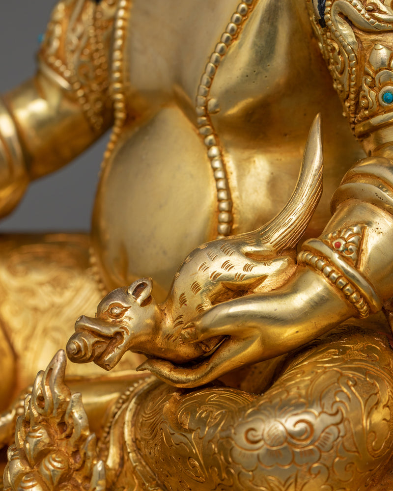 Buddhist Statue of Dzambhala | 24k Gold Gilded Artwork