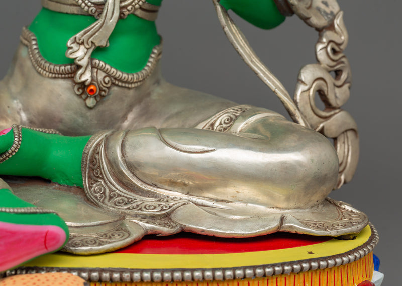 Green Tara Compassion Deity Sculpture | Goddess Shyamatara Statue