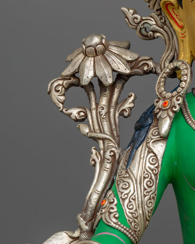 Green Tara Compassion Deity Sculpture | Goddess Shyamatara Statue