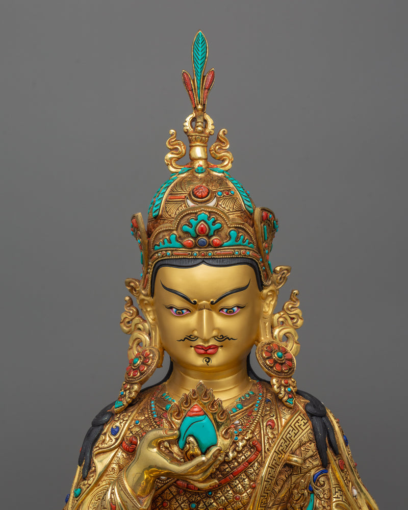 Buddhist Semi-Wrathful Guru Norla Statue | Symbol Wealth and Prosperity