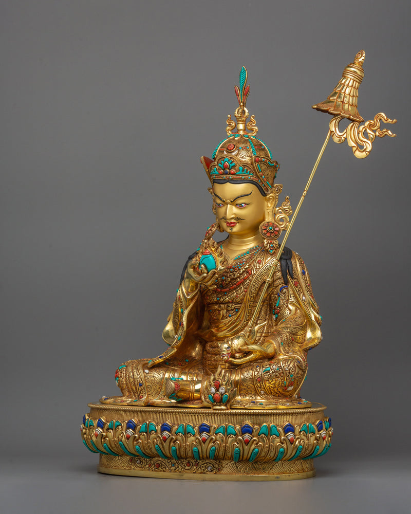 Buddhist Semi-Wrathful Guru Norla Statue | Symbol Wealth and Prosperity