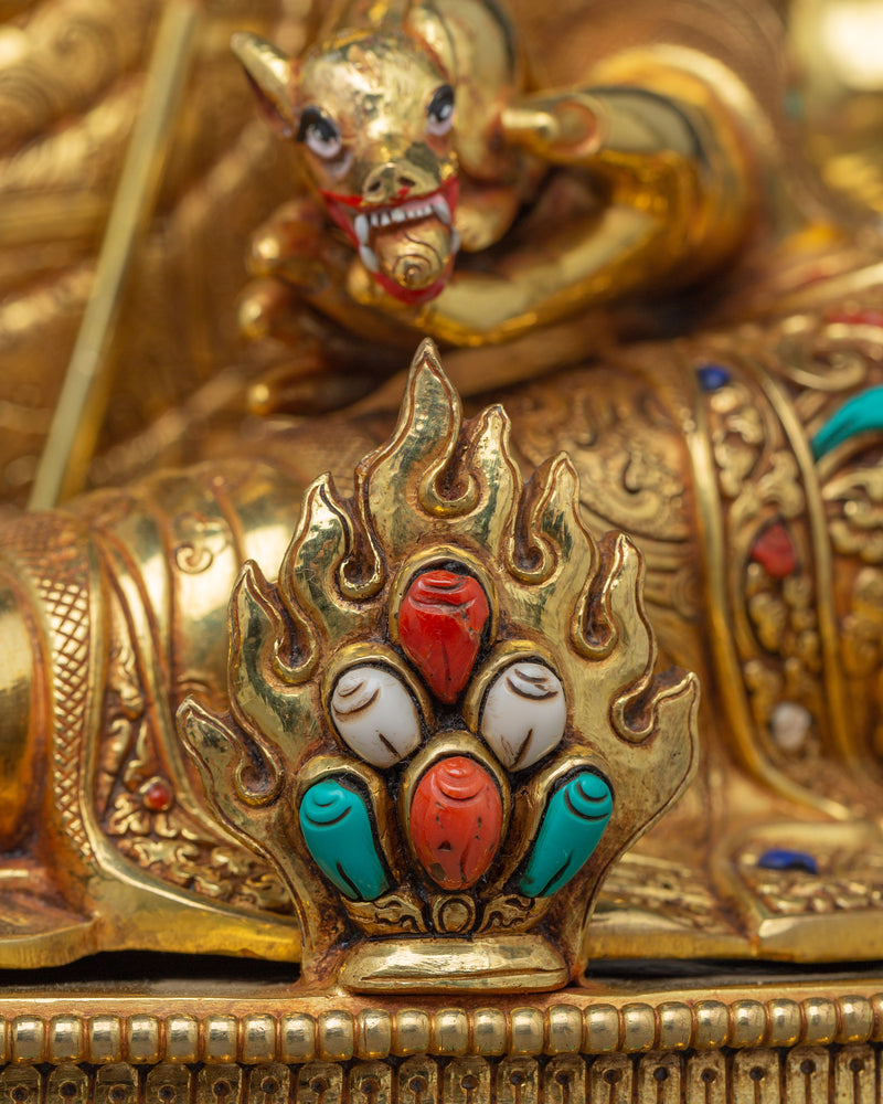 Buddhist Semi-Wrathful Guru Norla Statue | Symbol Wealth and Prosperity