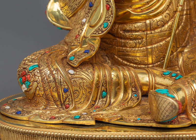 Buddhist Semi-Wrathful Guru Norla Statue | Symbol Wealth and Prosperity