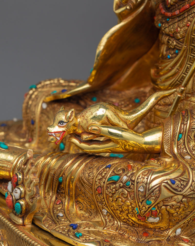 Buddhist Semi-Wrathful Guru Norla Statue | Symbol Wealth and Prosperity