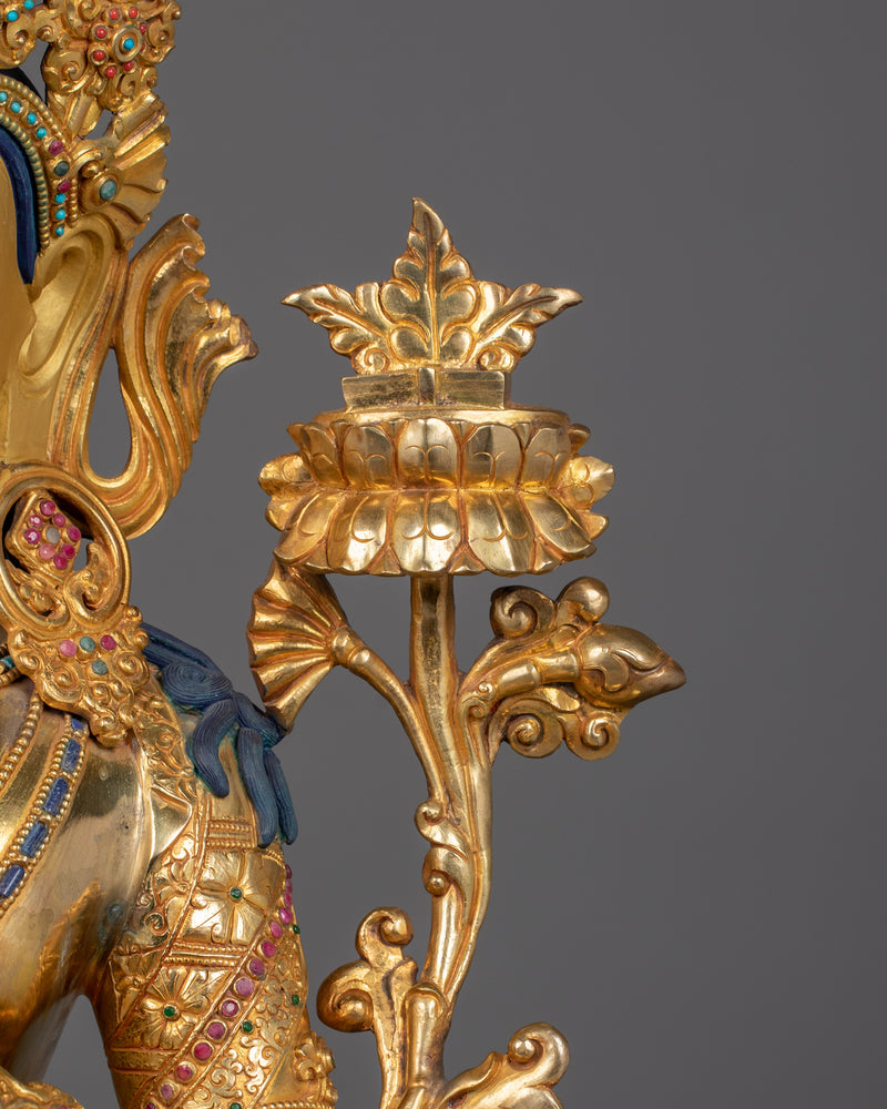 Bodhisattva Deity Manjushri Sculpture | Represents Supreme Wisdom